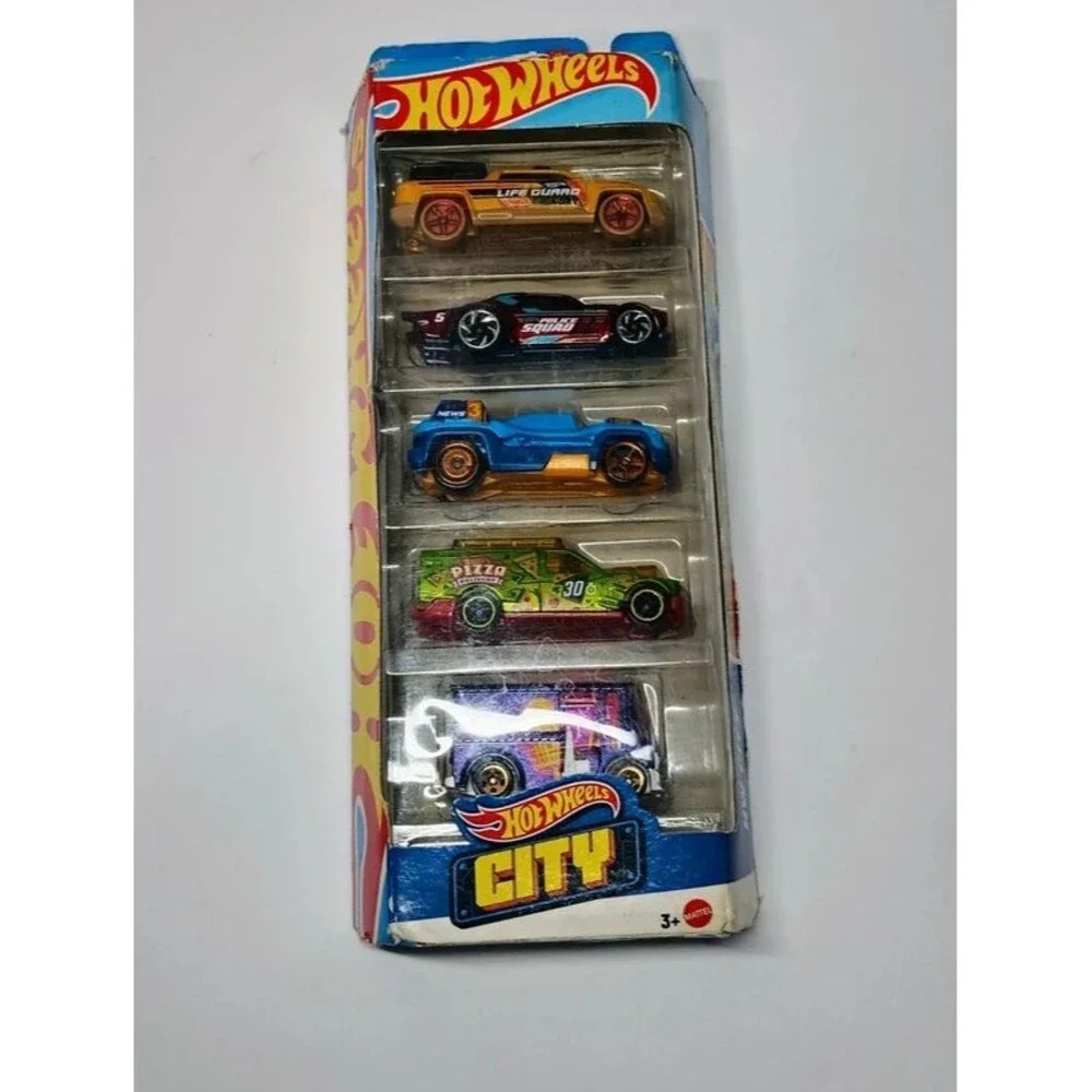 Hot Wheels City 5-Pack Die-Cast Cars Set (Brand New - Damaged Box)
